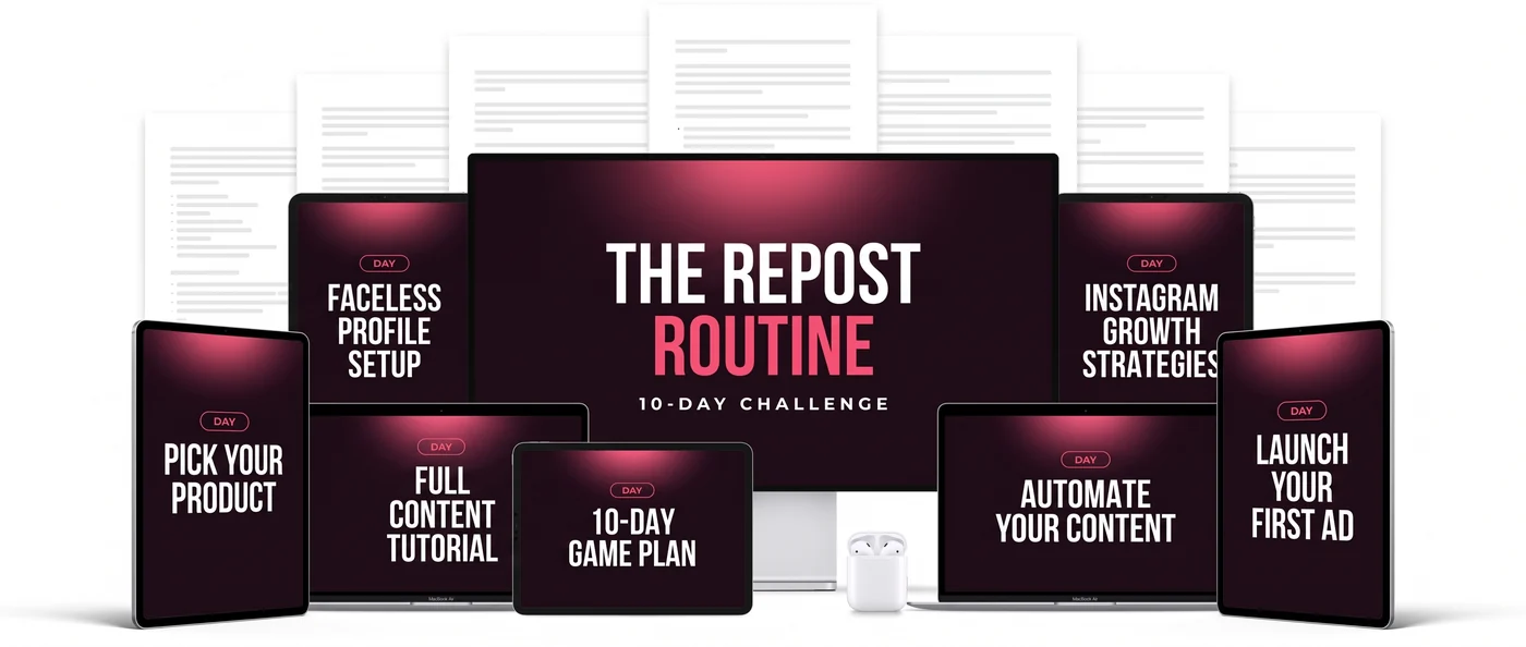 The Repost Routine 10-Day Challenge + 9 step-by-step trainings
